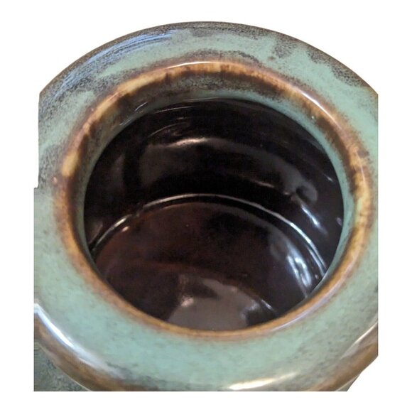 Jar With Cork Lid Tumbleweed Pottery Green Fees Teal USA Handcrafted Golf Golfer - Picture 6 of 16